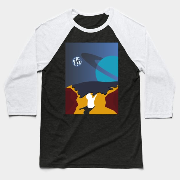 Beautiful Space View On Planets In Solar System Baseball T-Shirt by VE_Merchandise